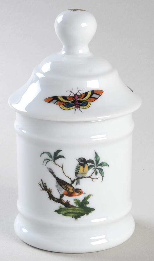 Les Oiseaux Apothecary Jar & Lid by Ceralene-1