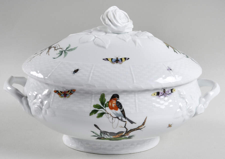 Les Oiseaux Oval Tureen & Lid by Ceralene-1