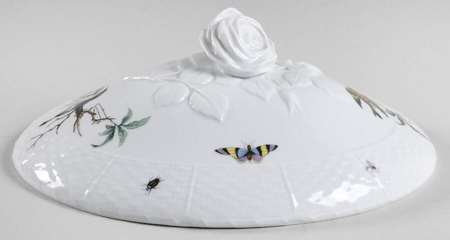 Les Oiseaux Lid for Oval Tureen by Ceralene-1