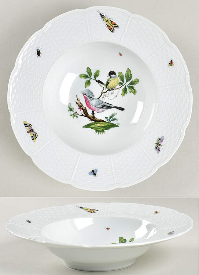 Les Oiseaux Rim Soup Bowl by Ceralene-1