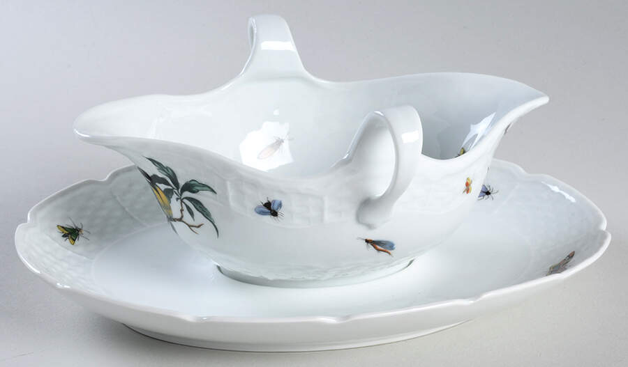 Les Oiseaux Gravy Boat & Underplate by Ceralene-1