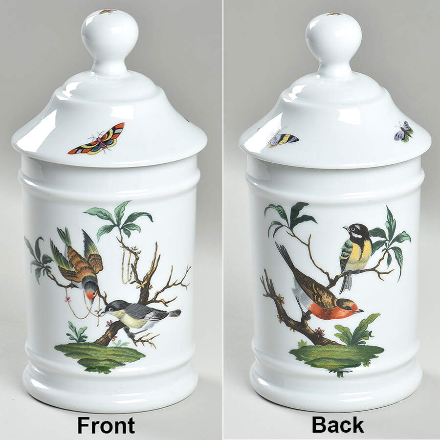 Les Oiseaux Apothecary Jar & Lid by Ceralene-1