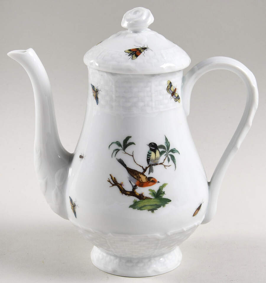 Les Oiseaux Mini Coffee Pot & Lid by Ceralene-1
