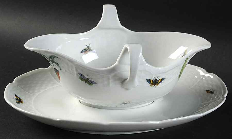 Les Oiseaux Gravy Boat & Underplate by Ceralene-1