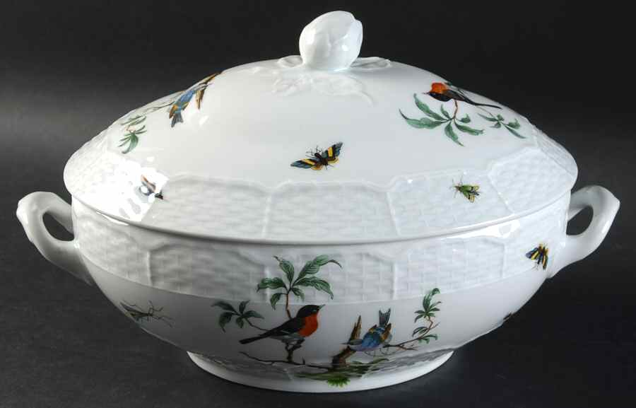 Les Oiseaux Oval Covered Vegetable by Ceralene-1