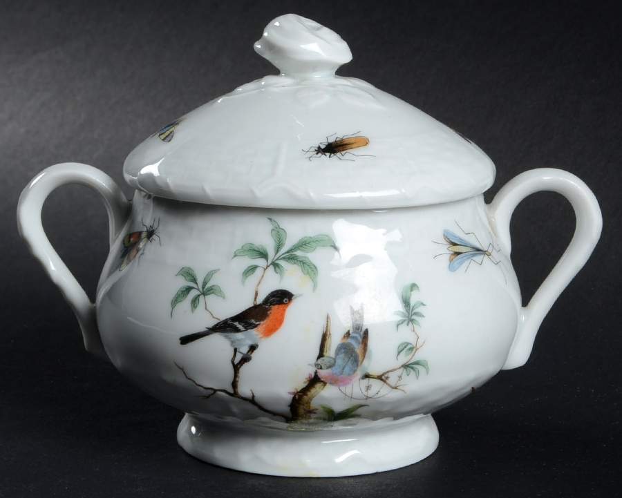 Les Oiseaux Sugar Bowl & Lid by Ceralene-1