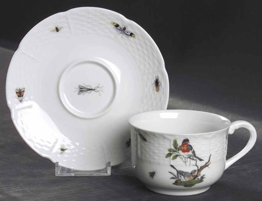 Les Oiseaux Footed Cup & Saucer Set by Ceralene-1