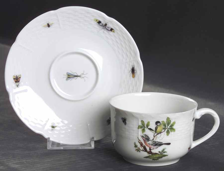 Les Oiseaux Footed Cup & Saucer Set by Ceralene-1