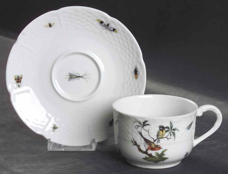 Les Oiseaux Footed Cup & Saucer Set by Ceralene-1