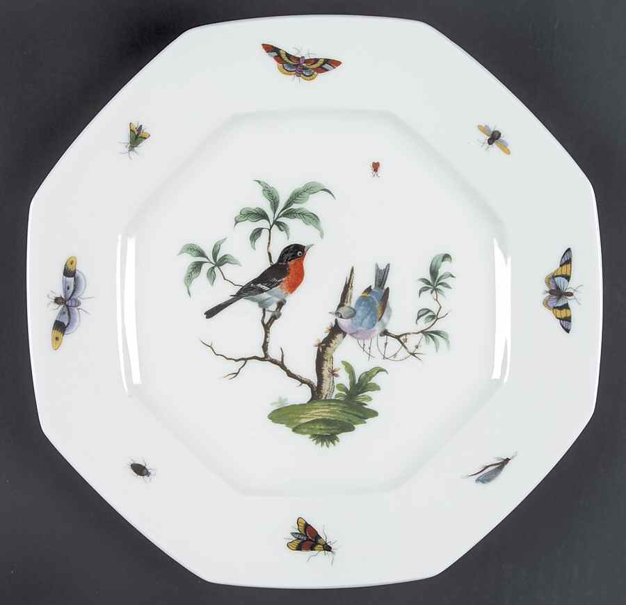 Les Oiseaux Octagonal Dessert Plate by Ceralene-1