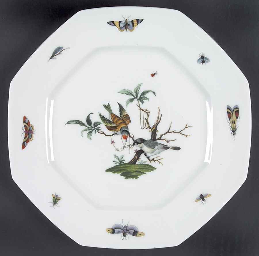 Les Oiseaux Octagonal Dessert Plate by Ceralene-1