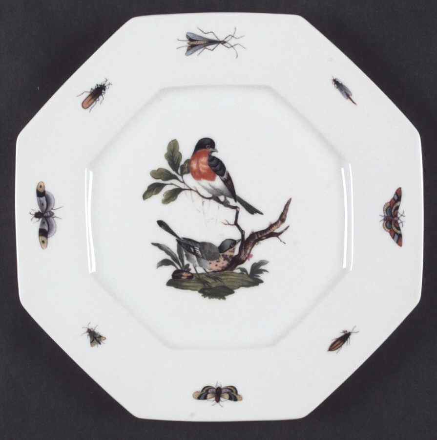 Les Oiseaux Octagonal Dessert Plate by Ceralene-1
