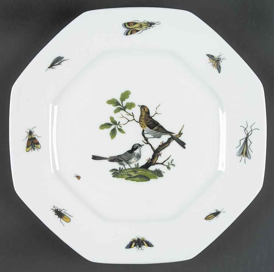 Les Oiseaux Octagonal Dessert Plate by Ceralene-1