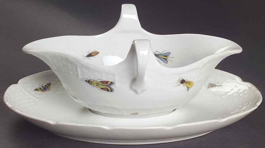 Les Oiseaux Gravy Boat & Underplate by Ceralene-1