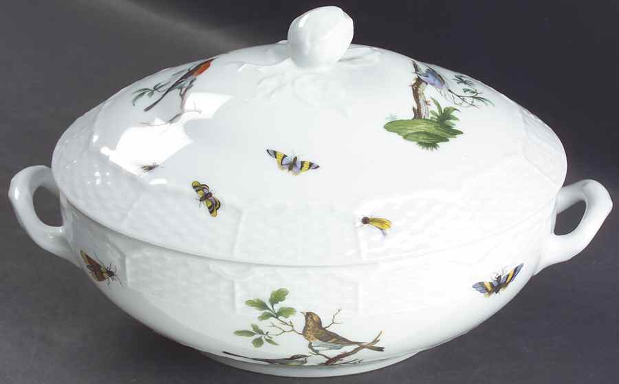 Les Oiseaux Oval Covered Vegetable by Ceralene-1