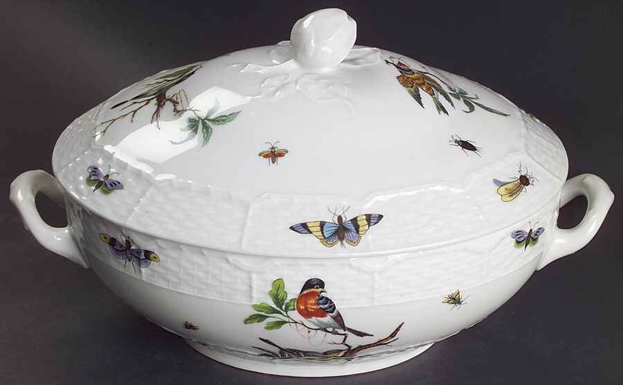 Les Oiseaux Oval Covered Vegetable by Ceralene-1