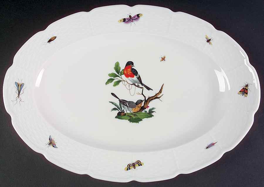 Les Oiseaux 16" Oval Serving Platter by Ceralene-1