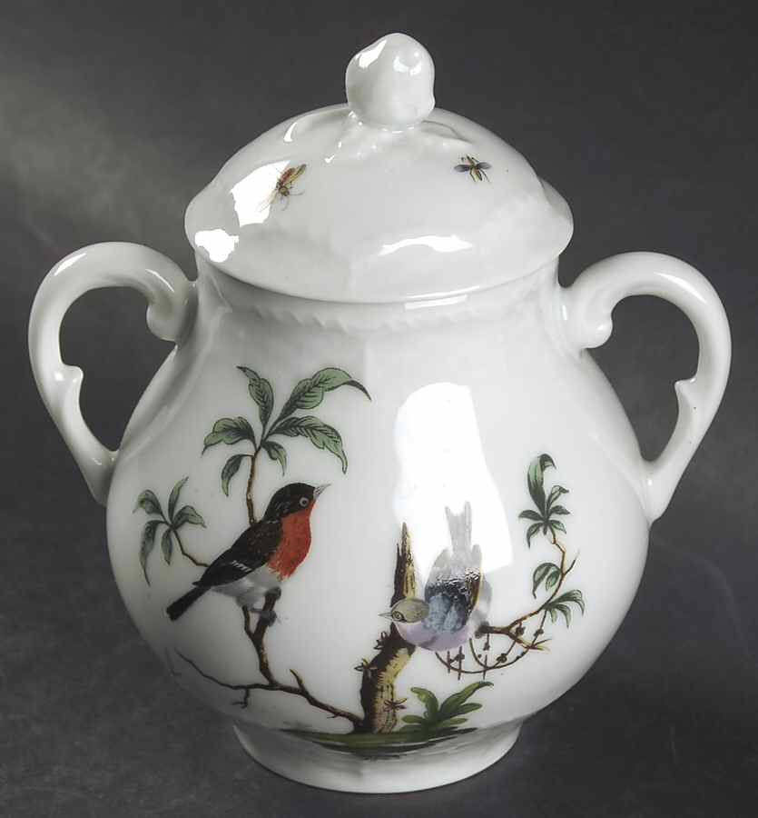 Les Oiseaux Sugar Bowl & Lid by Ceralene-1