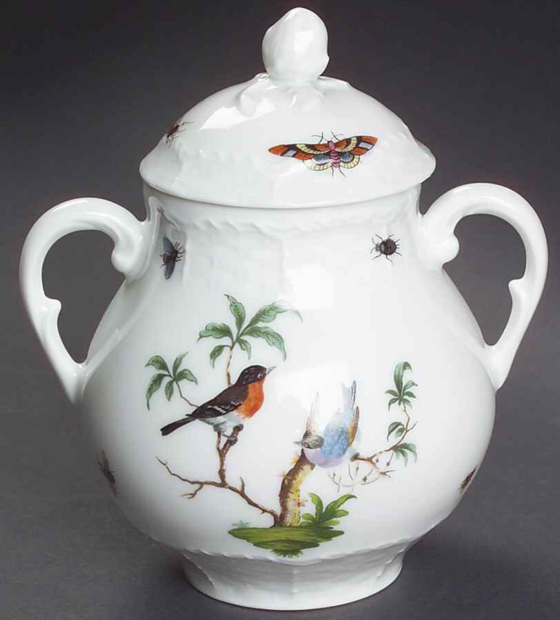 Les Oiseaux Sugar Bowl & Lid by Ceralene-1