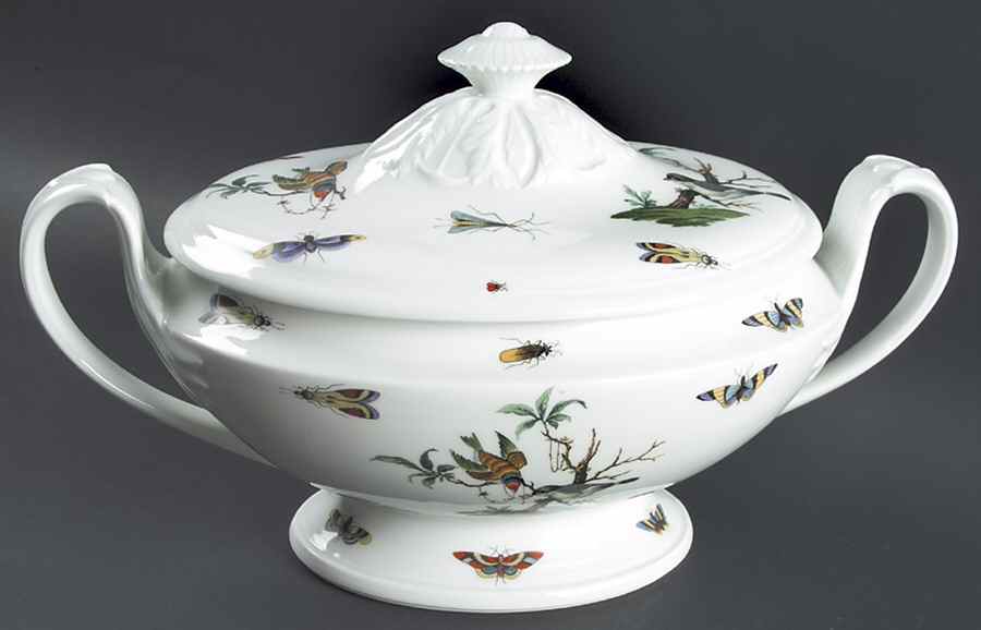 Les Oiseaux Directoire Tureen & Lid by Ceralene-1