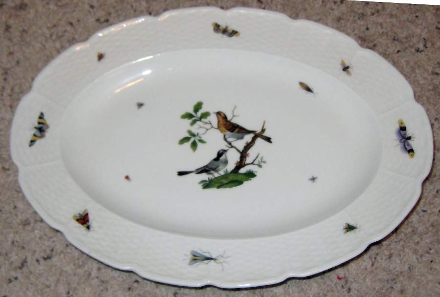 Les Oiseaux 16" Oval Serving Platter by Ceralene-1