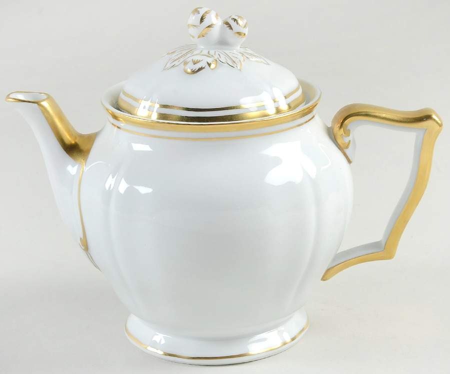 Louis XV Gold Teapot & Lid by Ceralene-1
