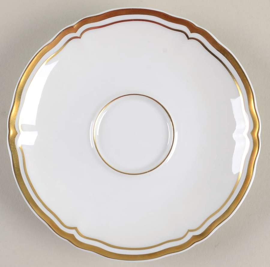 Louis XV Gold Saucer for Demitasse Cup by Ceralene-1
