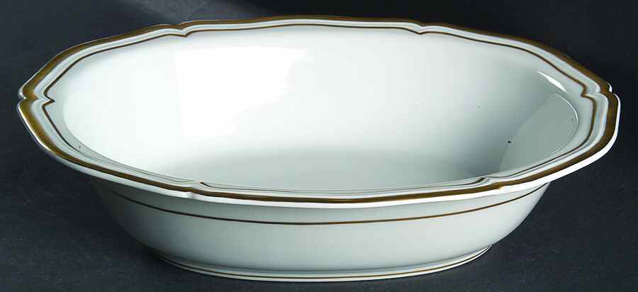 Louis XV Gold 10" Oval Vegetable Bowl by Ceralene-1