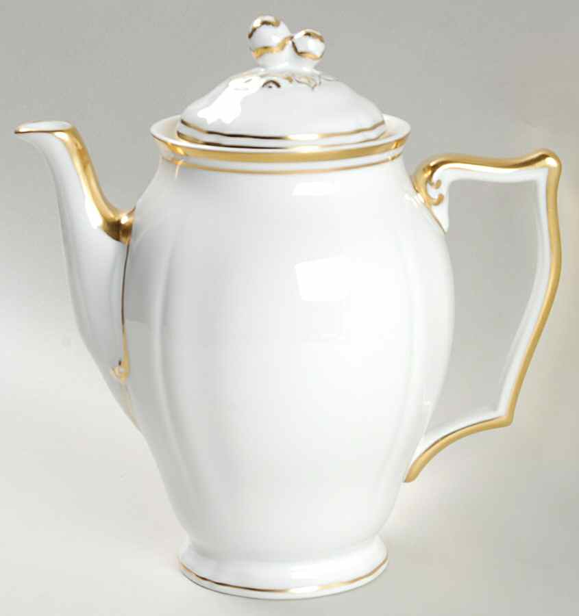 Louis XV Gold Coffee Pot & Lid by Ceralene-1
