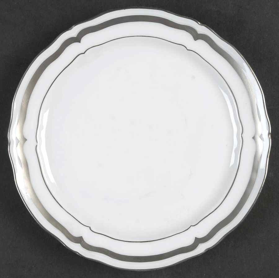 Marie Antoinette (Platinum) Bread & Butter Plate by Ceralene-1