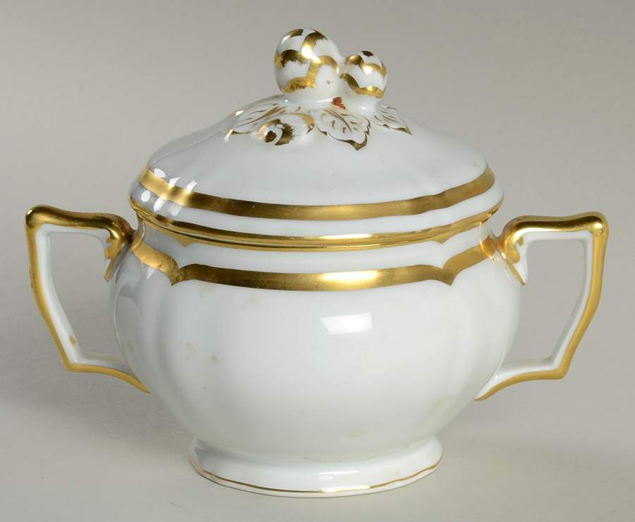 Marie Antoinette (Gold) Sugar Bowl & Lid by Ceralene-1