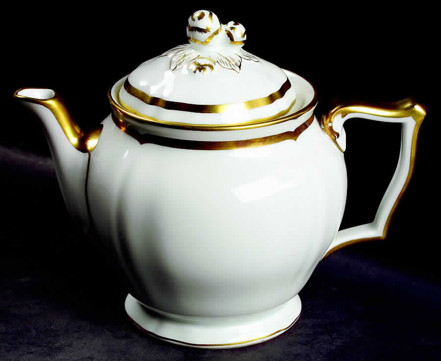 Marie Antoinette (Gold) Teapot & Lid by Ceralene-1