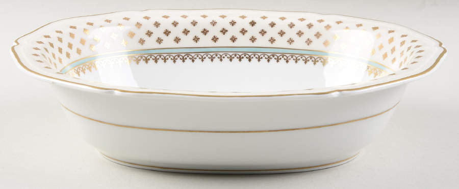 Malmaison Ivory 9" Oval Vegetable Bowl by Ceralene-1