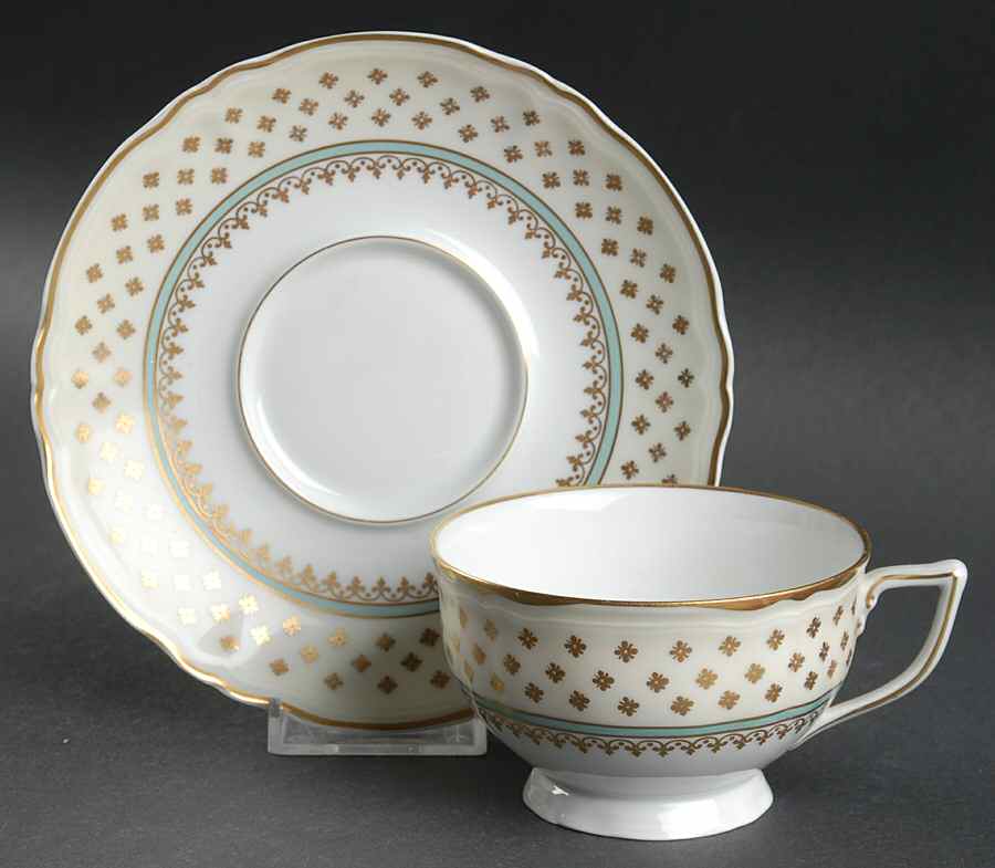 Malmaison Ivory Footed Cup & Saucer Set by Ceralene-1