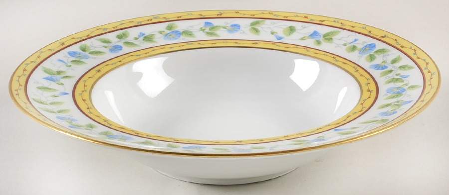 Morning Glory Ring Rim Soup Bowl by Ceralene-1