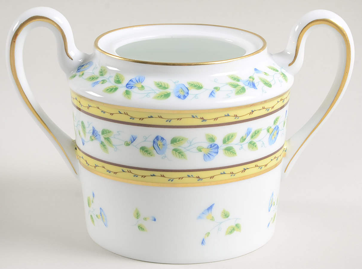 Morning Glory Spray Sugar Bowl No Lid by Ceralene-1