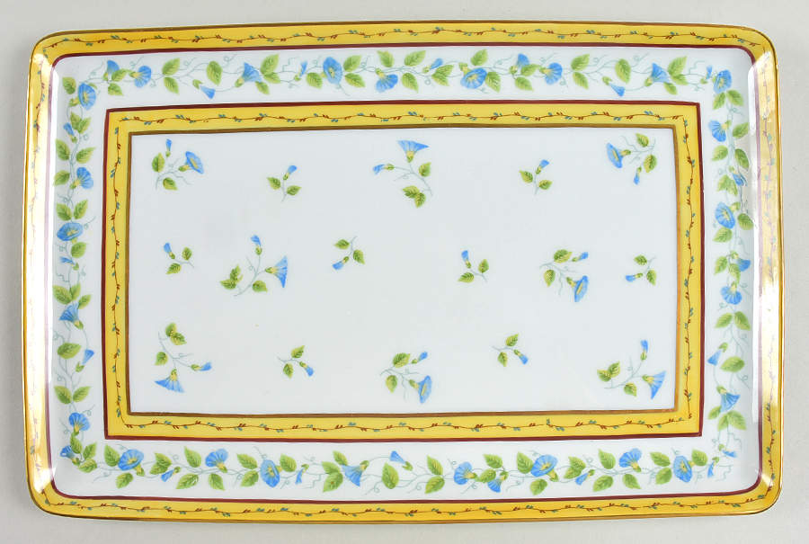 Morning Glory Spray Rectangular Tray by Ceralene-1