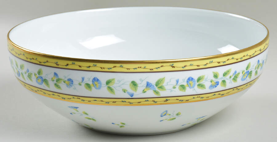 Morning Glory Spray 9" Salad Serving Bowl by Ceralene-1