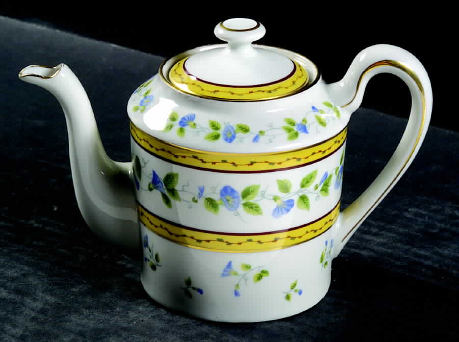 Morning Glory Spray Mini Coffee Pot & Lid by Ceralene-1