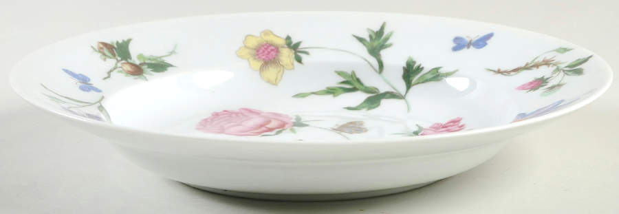 Mon Jardin Large Rim Soup Bowl by Ceralene-1