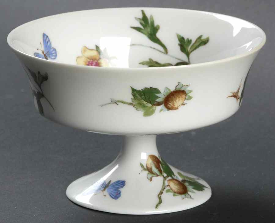 Mon Jardin Footed Dessert Bowl by Ceralene-1