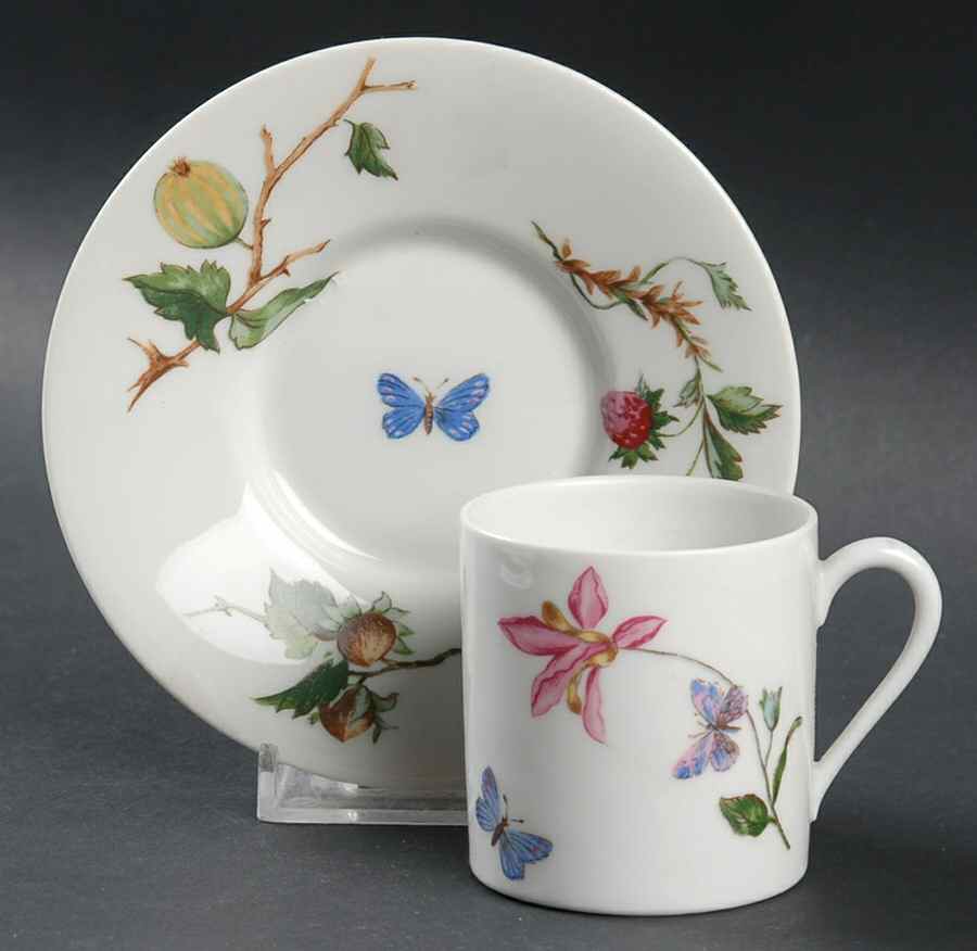 Mon Jardin Flat Demitasse Cup & Saucer Set by Ceralene-1
