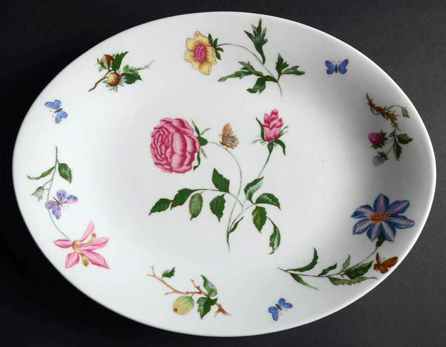 Mon Jardin 12" Oval Serving Platter by Ceralene-1