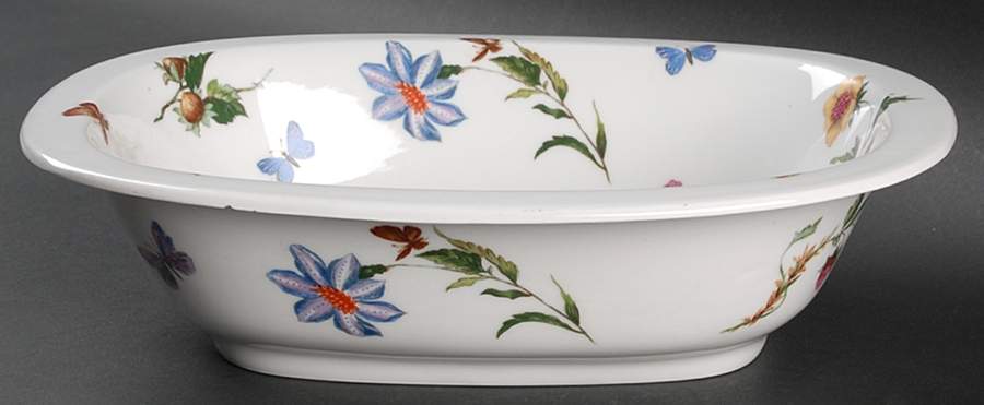Mon Jardin 9" Oval Vegetable Bowl by Ceralene-1