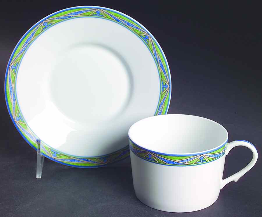 Myriade Flat Cup & Saucer Set by Ceralene-1