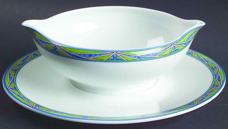 Myriade Gravy Boat with Attached Underplate by Ceralene-1