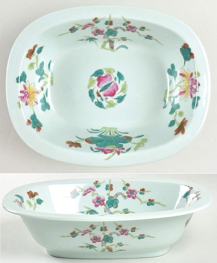 Nymphea 9" Oval Vegetable Bowl by Ceralene-1