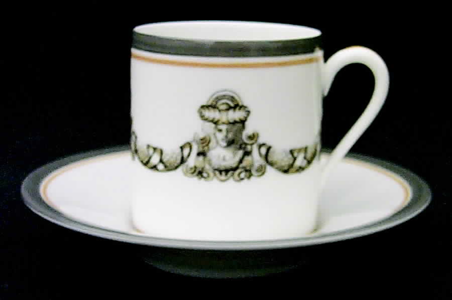 Opera Flat Demitasse Cup & Saucer Set by Ceralene-1