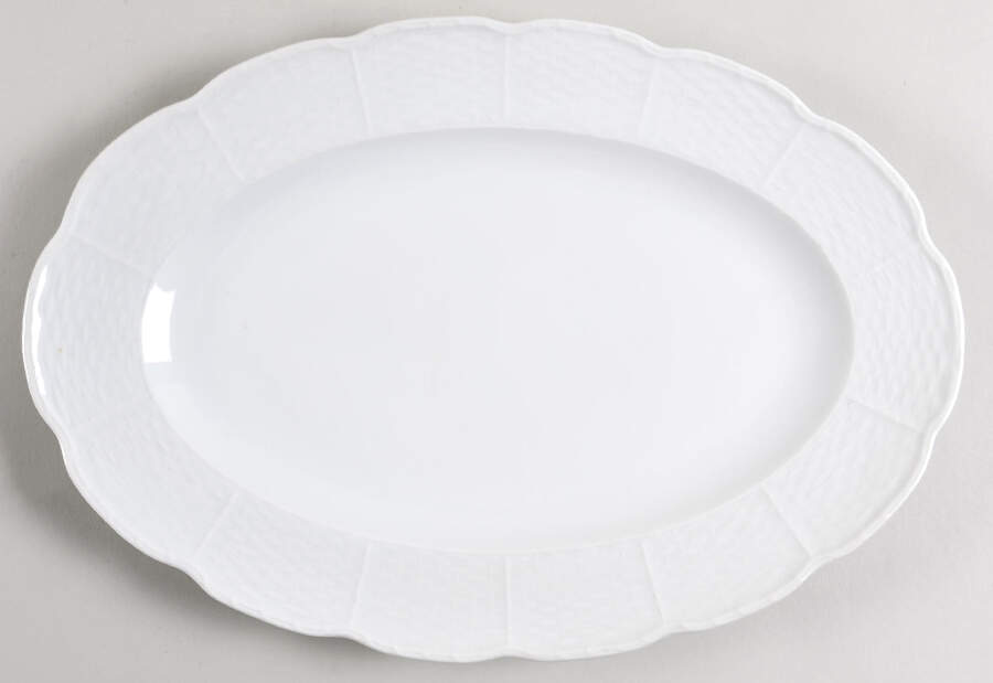 Osier 14" Oval Serving Platter by Ceralene-1