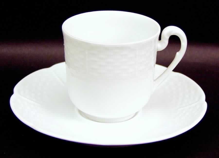 Osier Footed Demitasse Cup & Saucer Set by Ceralene-1